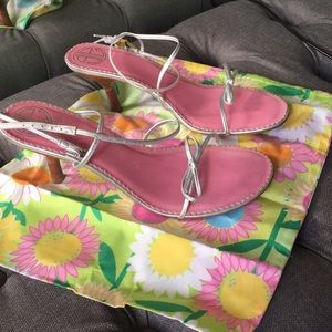 Lily Pulitzer silver sandals